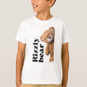 かわいいテディベアデザインの面白い引用 Tシャツ (正面)