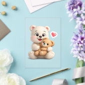 かわいいテディベアデザイン アクリル招待状 (インサイチュ (ウェディング))