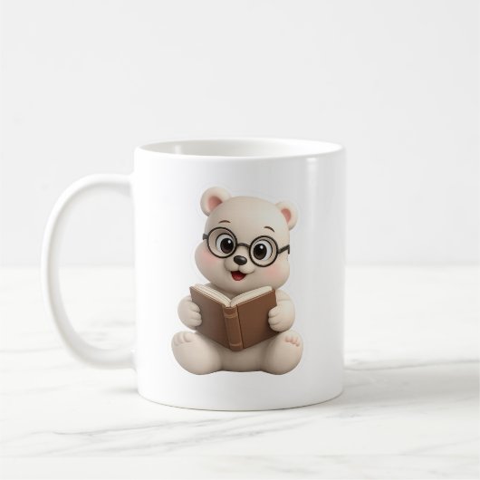 かわいいテディベアデザイン コーヒーマグカップ (左)