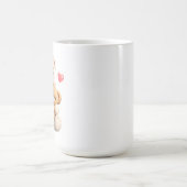 かわいいテディベアデザイン コーヒーマグカップ (中央)