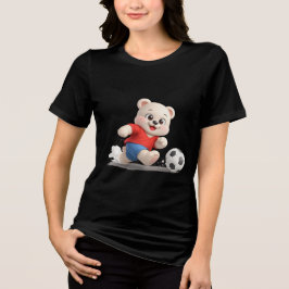 かわいいテディベアデザイン トライブレンドTシャツ