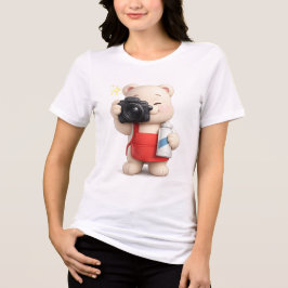 かわいいテディベアデザイン トライブレンドTシャツ