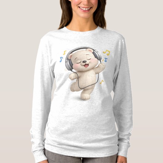かわいいテディベアデザイン Tシャツ (正面)