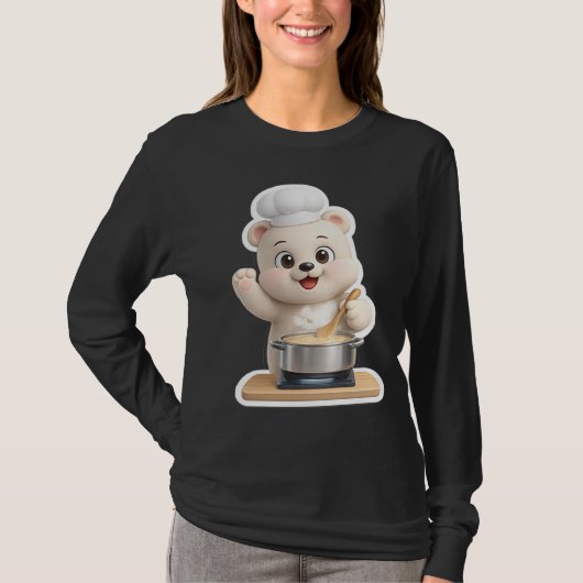 かわいいテディベアデザイン Tシャツ (正面)