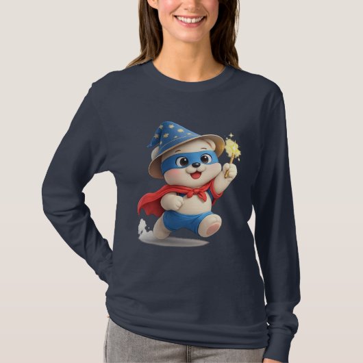 かわいいテディベアデザイン Tシャツ (正面)