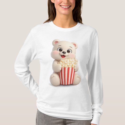 かわいいテディベアデザイン Tシャツ (正面)