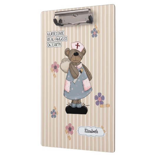 かわいいテディベアナース感謝ギフト クリップボード (左)
