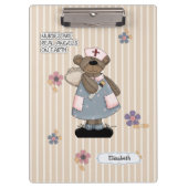 かわいいテディベアナース感謝ギフト クリップボード (正面)