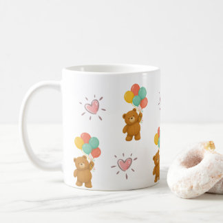 かわいいテディベアバルーンマグ コーヒーマグカップ