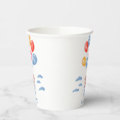 かわいいテディベアバルーン男の子の誕生日パーティー 紙コップ (左)