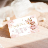 かわいいテディベアバルーン表示シャワー エンクロージャーカード