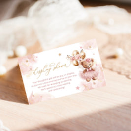 かわいいテディベアバルーン表示シャワー エンクロージャーカード