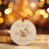 かわいいテディベアバルーンbohoブルーバラフローラ フェイバータグ