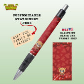 かわいいテディベアバレンタインデー赤いハート❤️🐻 ボールペン