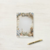 かわいいテディベアバレンタインデー ポストイット (デスク上)