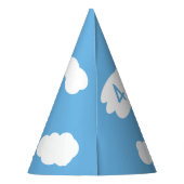 かわいいテディベアパイロット名前をカスタムするアンドエイジ誕生日 パーティーハット (裏面)