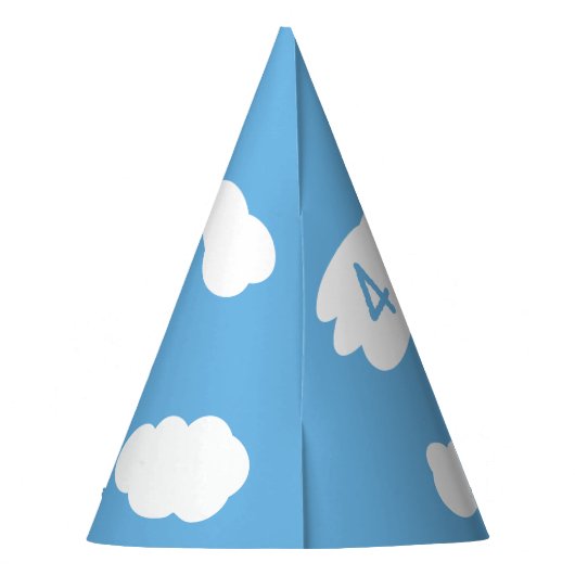 かわいいテディベアパイロット名前をカスタムするアンドエイジ誕生日 パーティーハット (裏面)