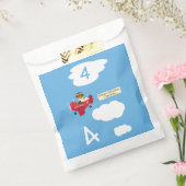 かわいいテディベアパイロット名前をカスタムするアンドエイジ誕生日 フェイバーバッグ (封をした状態)