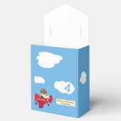 かわいいテディベアパイロット名前をカスタムするアンドエイジ誕生日 フェイバーボックス (オープン)