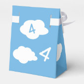 かわいいテディベアパイロット名前をカスタムするアンドエイジ誕生日 フェイバーボックス (裏面サイド)