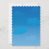 かわいいテディベアパイロット男女兼用機 招待状 (裏面)