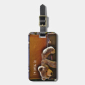 かわいいテディベアパーソナライズされたラゲッジタグ ラゲッジタグ (正面縦)