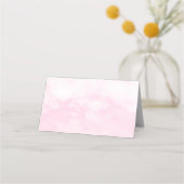 かわいいテディベアピンクの女の子のバプテスマ プレイスカード (裏面)