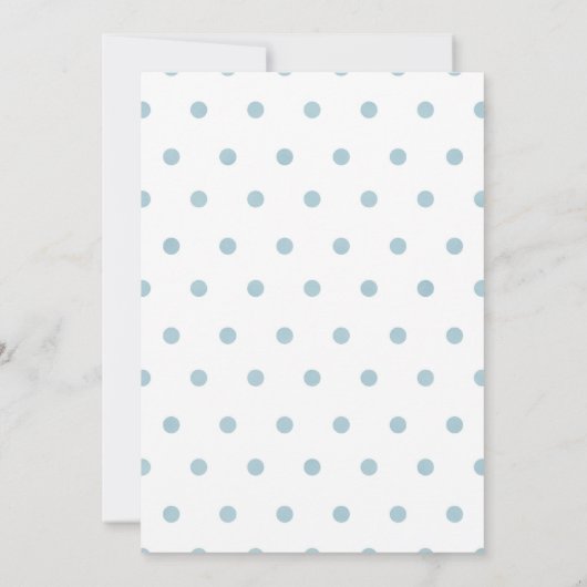 かわいいテディベアベビーシャワーボーイパーティの招待状 招待状 (裏面)