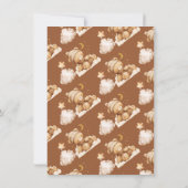 かわいいテディベアベビーシャワー招待状 招待状 (裏面)