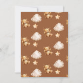 かわいいテディベアベビーシャワー招待状 招待状 (裏面)