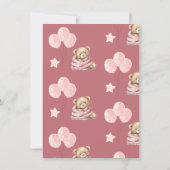 かわいいテディベアベビーシャワー招待状 招待状 (裏面)