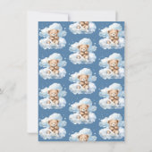 かわいいテディベアベビーシャワー招待状 招待状 (裏面)