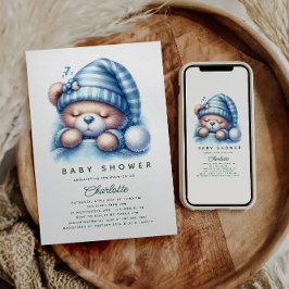 かわいいテディベアベビーシャワー 招待状