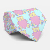 かわいいテディベアラブハート ネクタイ (ロール)