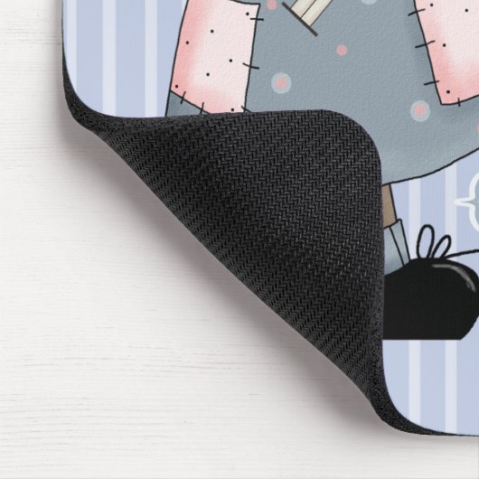 かわいいテディベアーエンジェルナース感謝ギフト マウスパッド (コーナー)