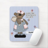 かわいいテディベアーエンジェルナース感謝ギフト マウスパッド (マウス)
