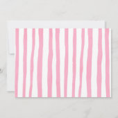 かわいいテディベアーガールベビーシャワー写真 招待状 (裏面)