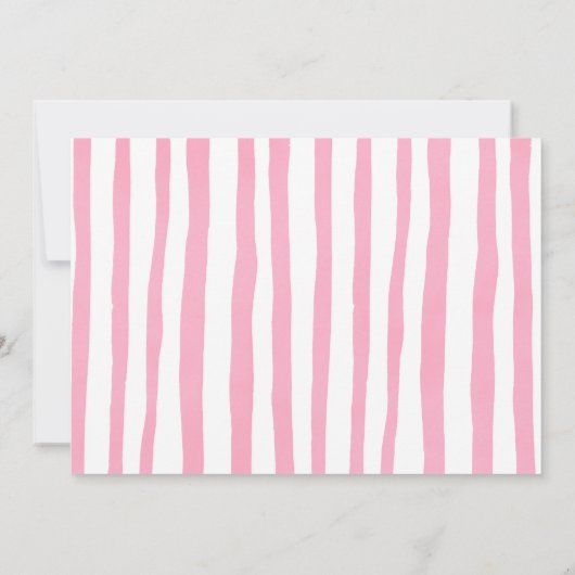 かわいいテディベアーガールベビーシャワー写真 招待状 (裏面)