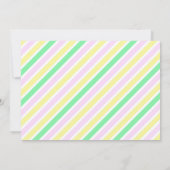 かわいいテディベアーガールベビーシャワー 招待状 (裏面)