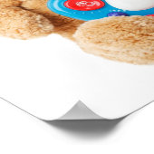 かわいいテディベアーギターポスター ポスター (角)