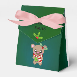 かわいいテディベアークリスマスツリーハッピーフェスティバル フェイバーボックス