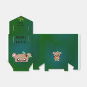 かわいいテディベアークリスマスツリーハッピーフェスティバル フェイバーボックス (折り畳みなし)