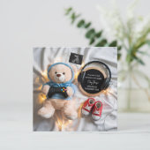 かわいいテディベアーゲーマー妊娠発表 招待状 (スタンド正面)