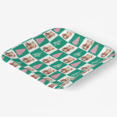 かわいいテディベアーサンタメリークリスマスツリーパーティー ペーパープレート (傾斜あり)