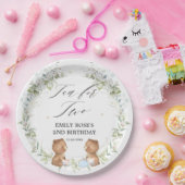かわいいテディベアーズが2歳の誕生日パーティーに  ペーパープレート (パーティー)