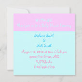 かわいいテディベアーズツインベビーシャワー 招待状 (裏面)