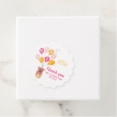 かわいいテディベアーバルーンベビーシャワーありがとう フェイバータグ (インサイチュ)