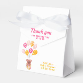 かわいいテディベアーバルーンベビーシャワーありがとう フェイバーボックス