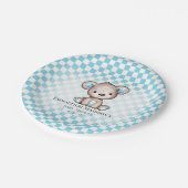 かわいいテディベアーピクニックベビーシャワー ペーパープレート (アングル)