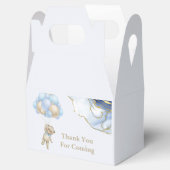 かわいいテディベアーブルー金ゴールド抽象芸術ありがとう フェイバーボックス (オープン)